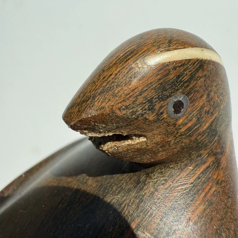 VTG Carved Wood Penguin‎ Ironwood Possibly